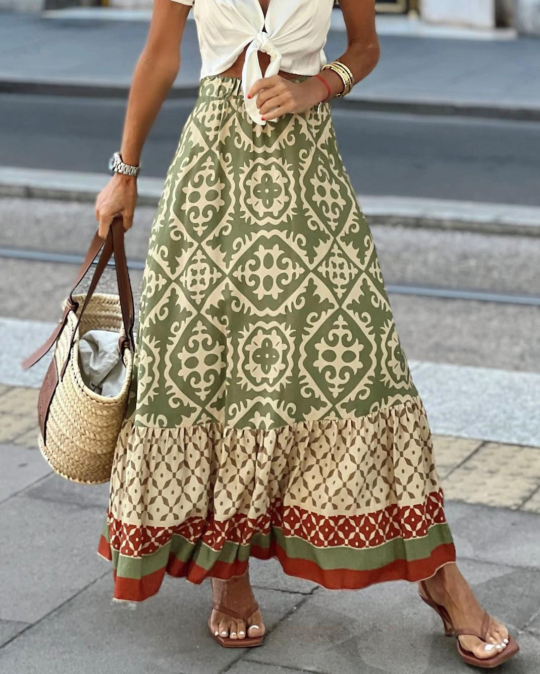 BB | High-Waisted Boho Maxi Skirt – Elegant & Effortlessly Comfortable