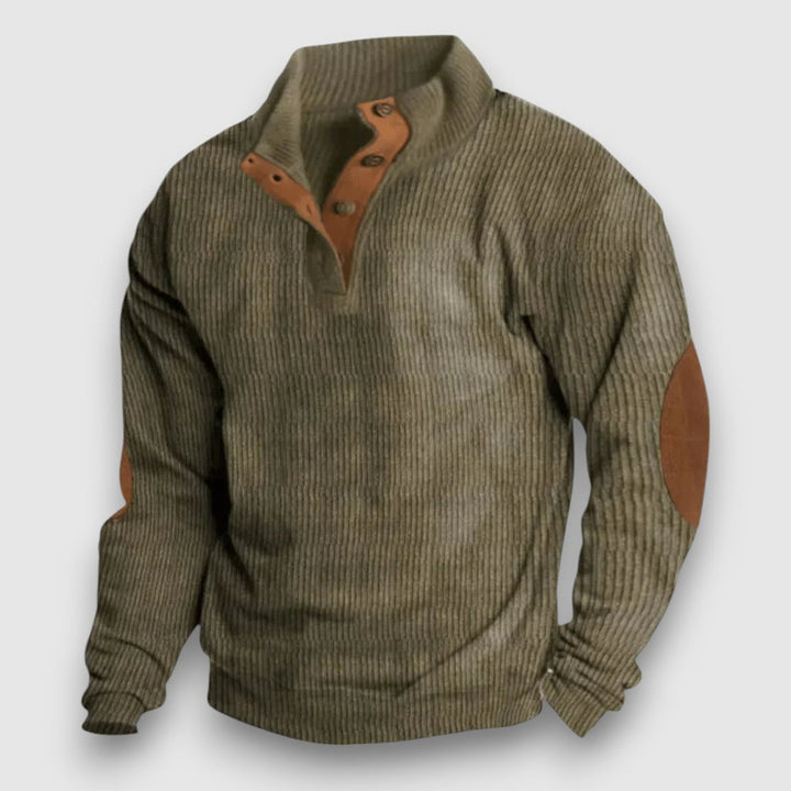 Hudson - Button-Detail Ribbed Sweater