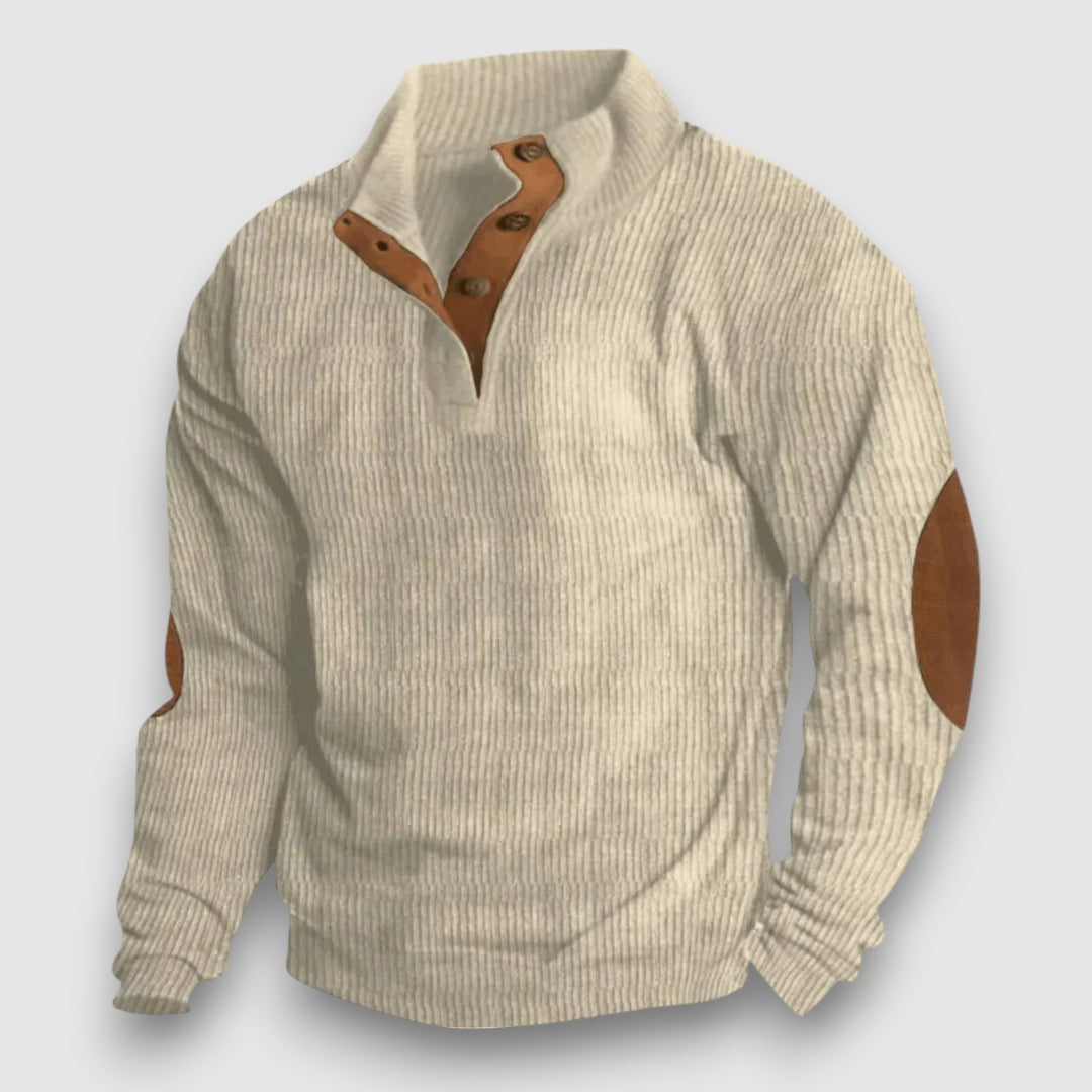 Hudson - Button-Detail Ribbed Sweater
