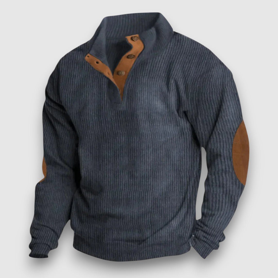 Hudson - Button-Detail Ribbed Sweater