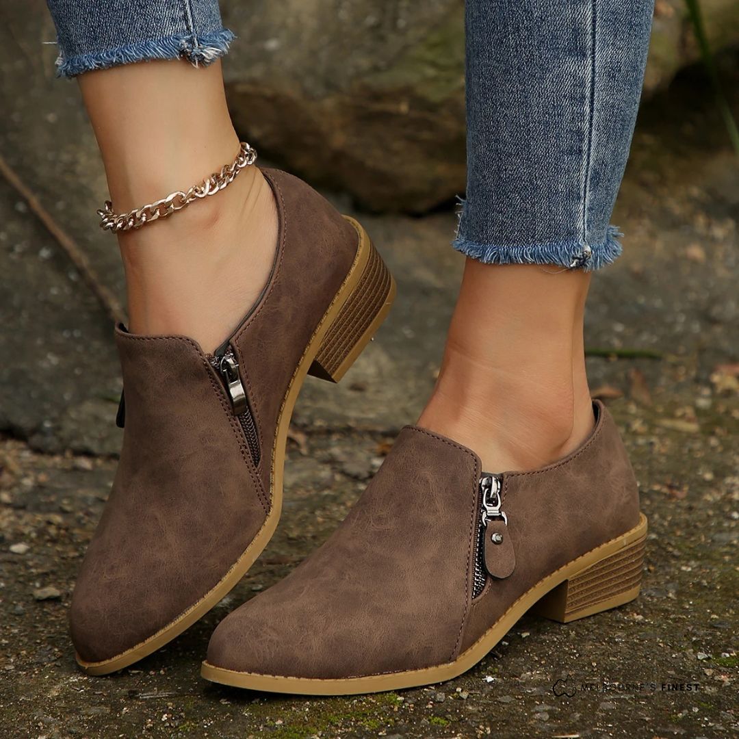 Bronte - Orthopaedic Zip-Up Ankle Boots
