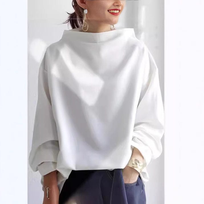 AURALEINA – HIGH-NECK SOFT KNIT TOP