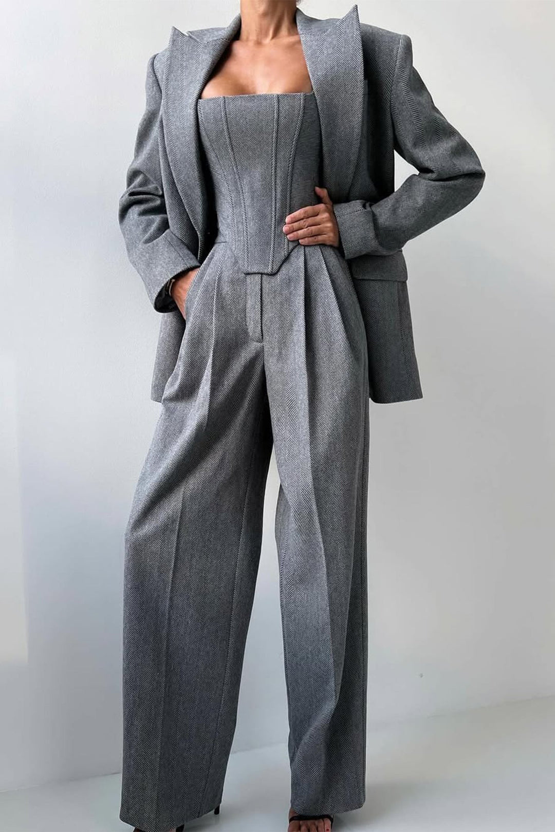 BB™ | Double Breasted Blazer Three-Piece Set
