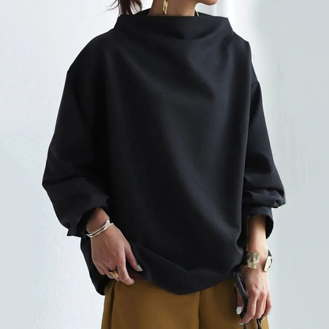 AURALEINA – HIGH-NECK SOFT KNIT TOP