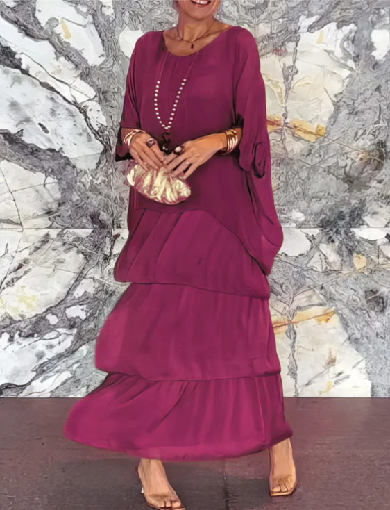 BB | Loose Fit Round Neck Maxi Dress