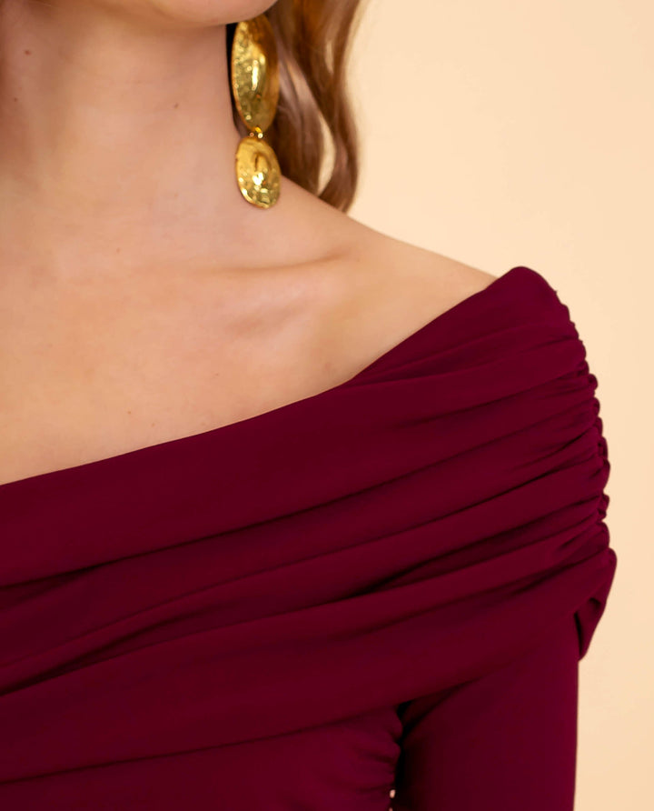 BB™ | Burgundy One-Shoulder Jumpsuit