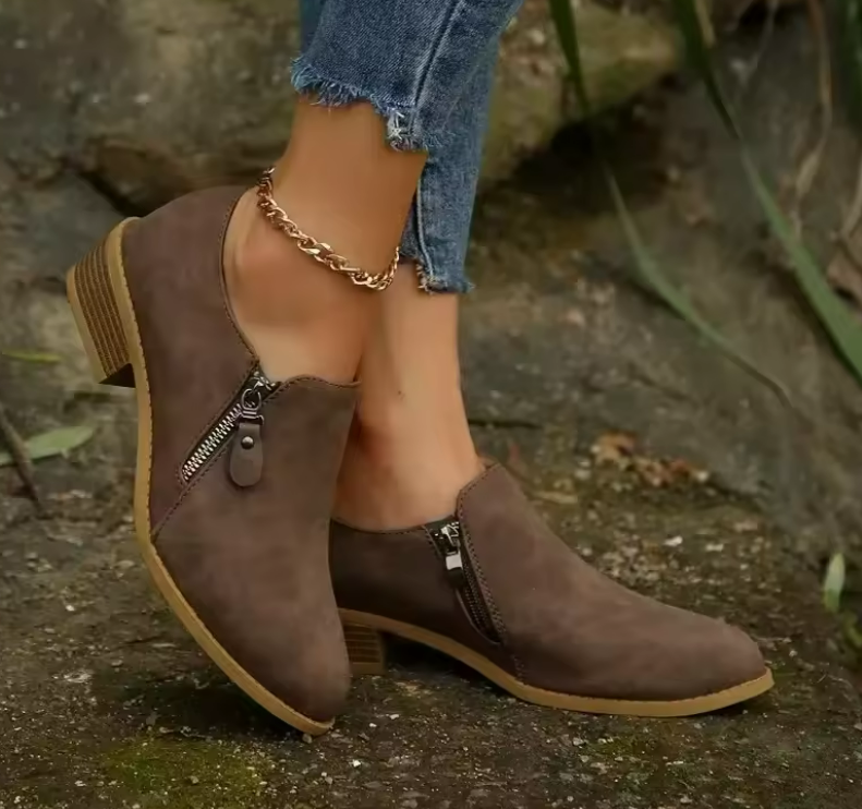 Bronte - Orthopaedic Zip-Up Ankle Boots
